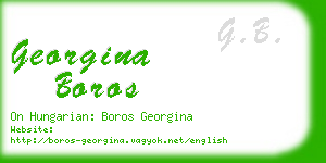 georgina boros business card